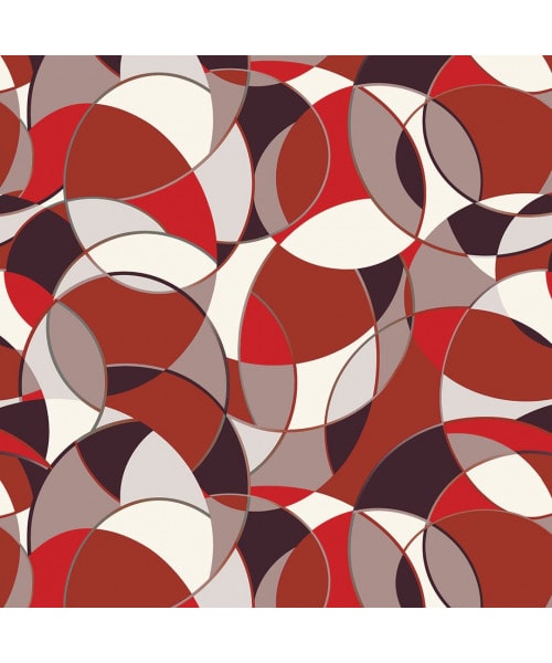 Papel De Parede Adesivo Geométrico - Geométrico Abstrato Vermelho Nude