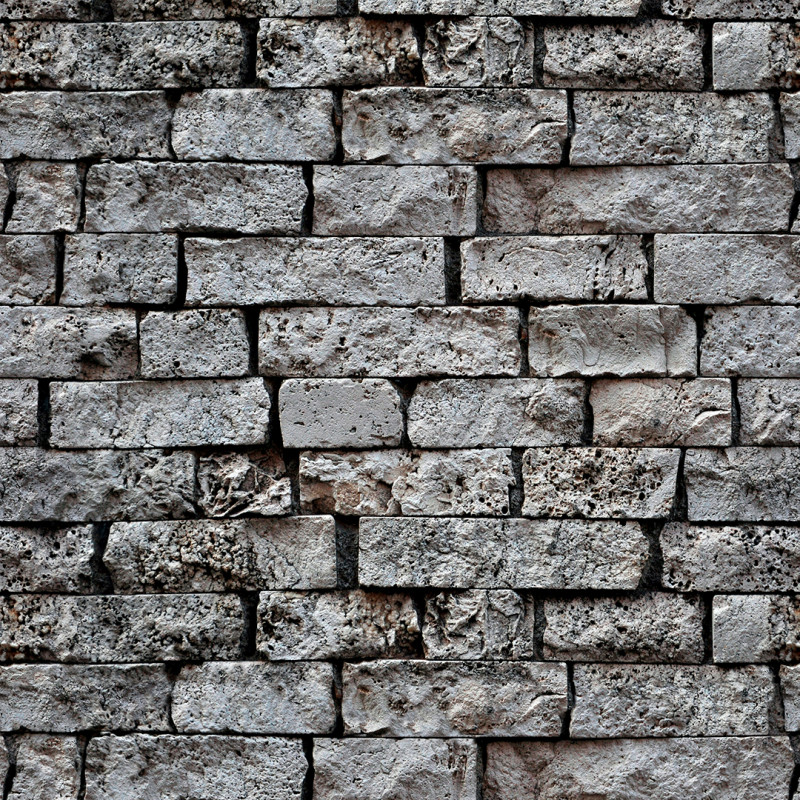 Papel De Parede Adesivo Muro De Pedras Tons Naturais - 9mx50cm